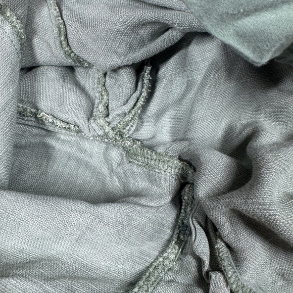 Nicole Miller Linen Blend Green Rolled Cuff Ankle Straight Leg Pants Size Small - Picture 14 of 16